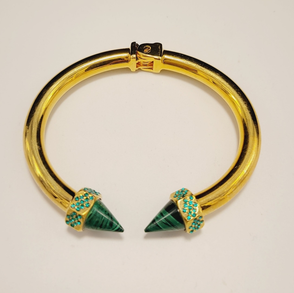 Vita Fede Titan Crystal Bracelet, Malachite Emerald Crystals Unisex New